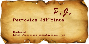 Petrovics Jácinta névjegykártya